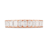 4,5ct Emerald Cut Diamond Eternity Band