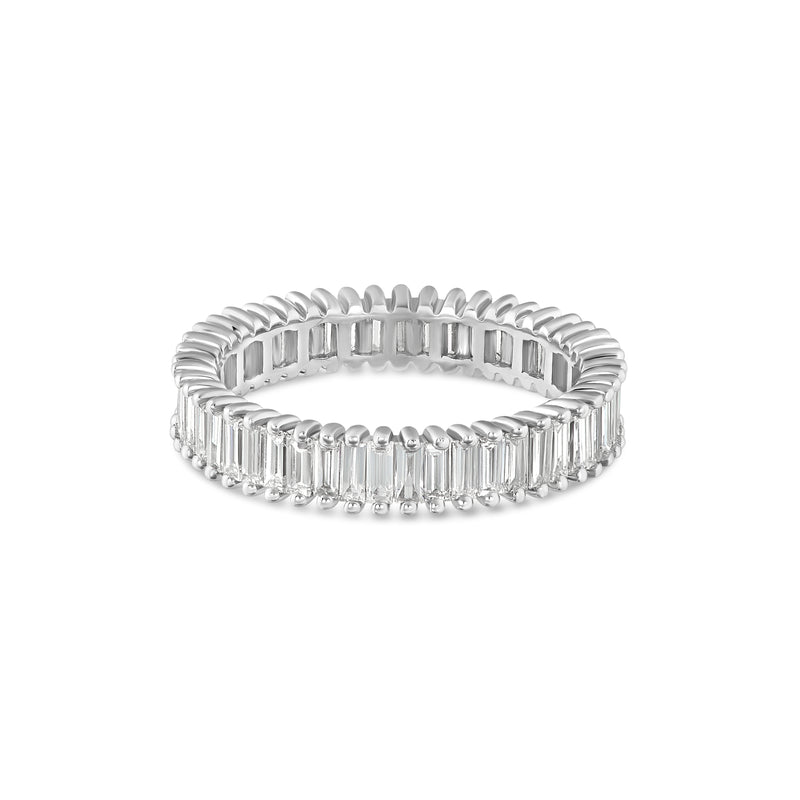 14k White gold with Baguette Diamond Eternity Band Ring