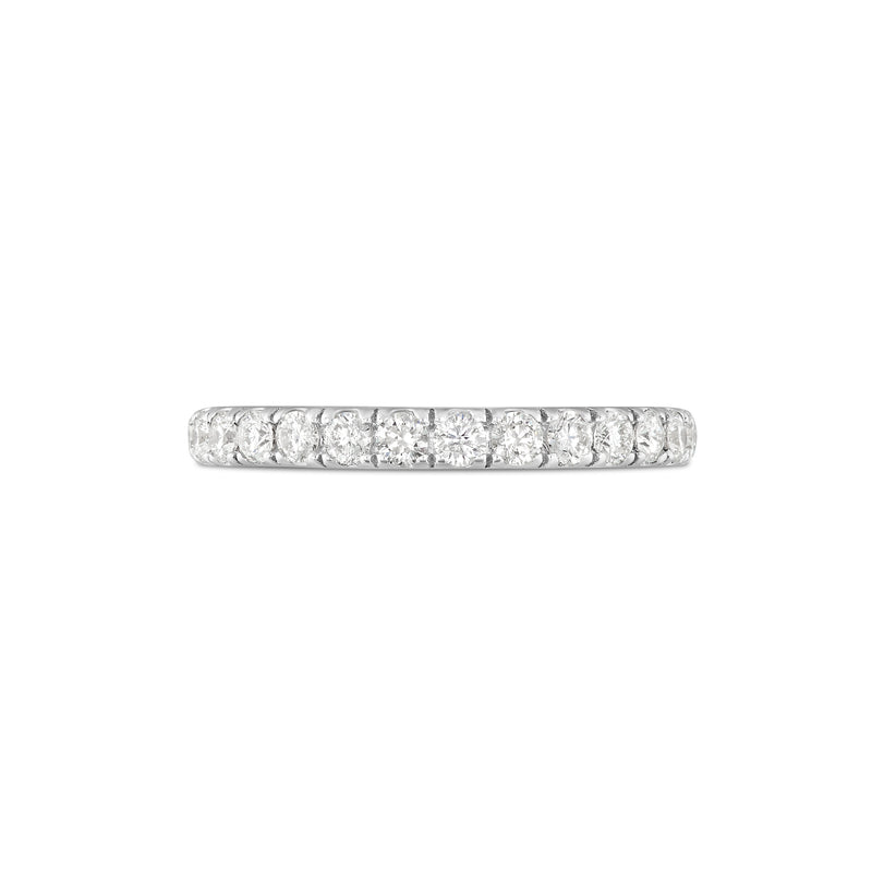 14k White Gold Round Diamond Eternity Band