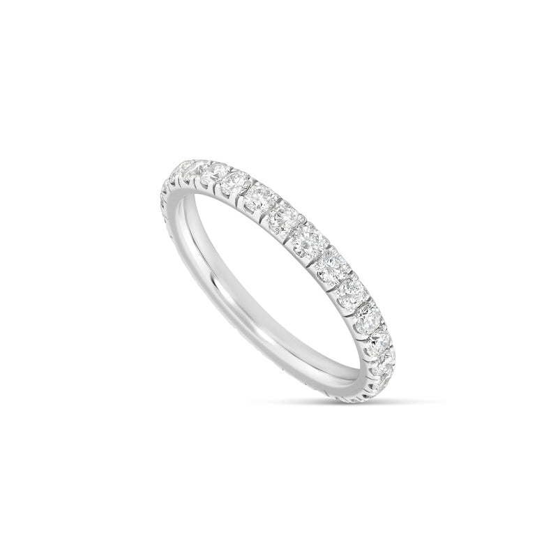 14k White Gold Round Diamond Eternity Band