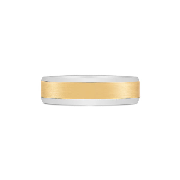 14K Two Tone Gold Band Ring