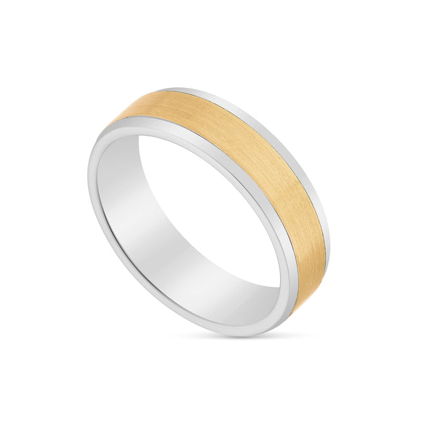 14K Two Tone Gold Band Ring