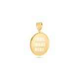 14K Gold Small Flat Picture Pendant