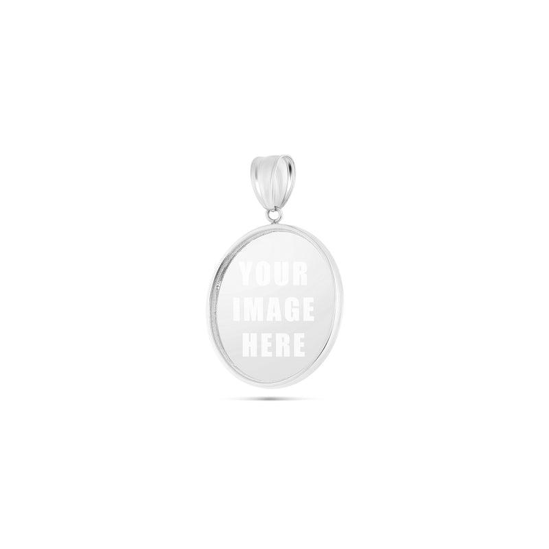 14K Gold Small Flat Picture Pendant