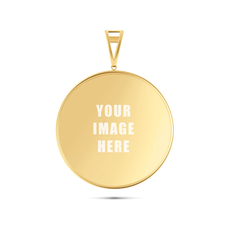 14K Gold Large Picture Pendant