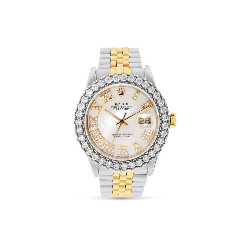 Rolex DateJust 36 mm Mother of Pearl Dial & Diamond Bezel