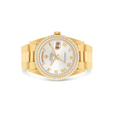 Rolex Day-Date 36mm White Diamond Dial With Presidential Bracelet