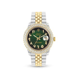 Green Arabic Diamond Two-Tone Rolex 16233, 36 mm