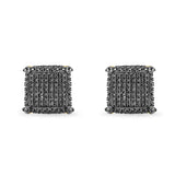 10k Yellow Gold .40ct Black Diamond Dice Earrings