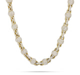 14K Gold 5.45ct Diamond Ball Chain