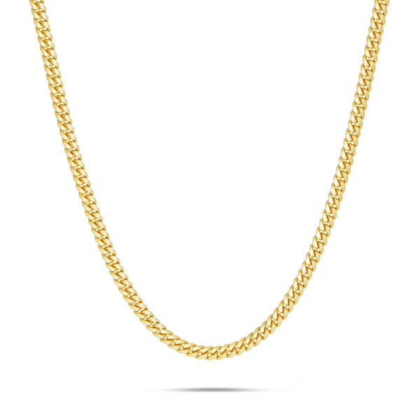 10K Solid Gold Cuban Chain, 2.5mm