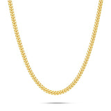 14K Solid Gold Cuban Chain, 3.5mm