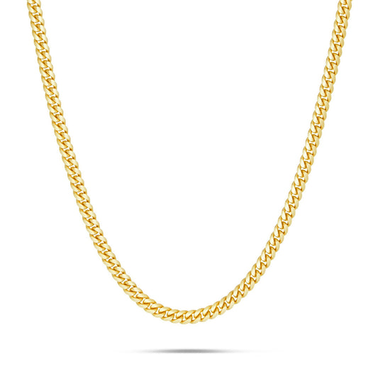 10K Solid Gold Cuban Chain, 3.5mm