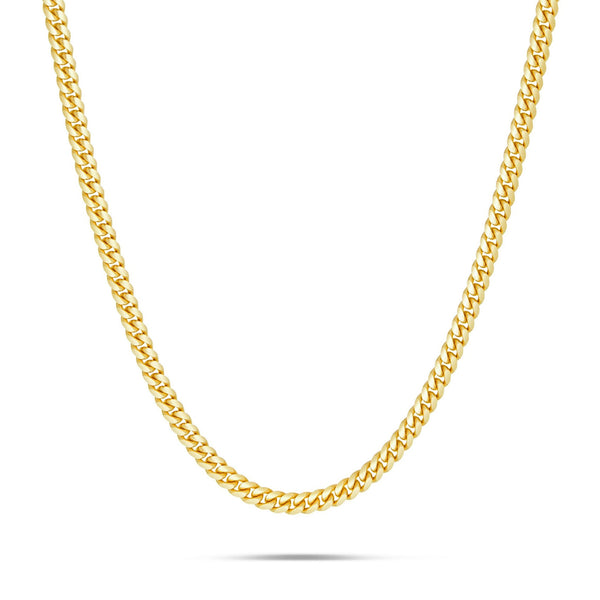 10K Solid Gold Cuban Chain, 3.5mm