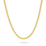 10K Solid Gold Cuban Chain, 3mm