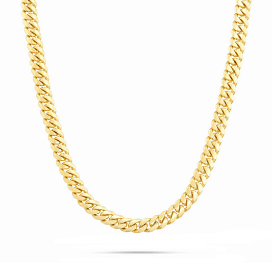 10K Solid Gold Cuban Chain, 5mm