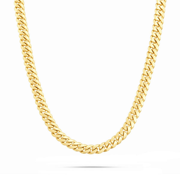 10K Solid Gold Cuban Chain, 5mm