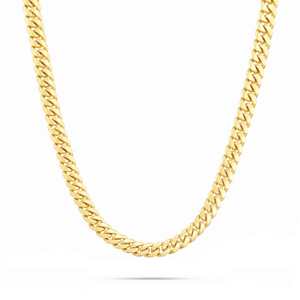 10K Solid Gold Cuban Chain, 6mm