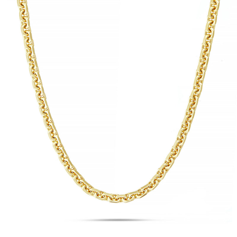 14K Solid Gold Hermes Link Chain, 4.5 mm