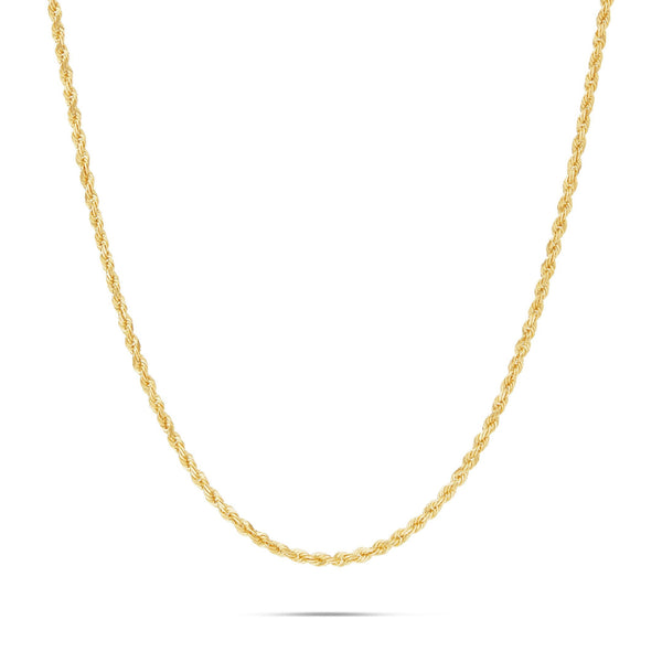 14K Solid Gold Rope Chain, 4mm