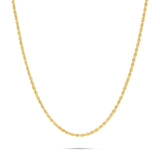 10K Solid Gold Rope Chain, 2mm