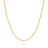 10K Solid Gold Rope Chain, 2.5mm