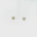 10K White Gold .20 CTW Diamond Cluster Stud Earrings