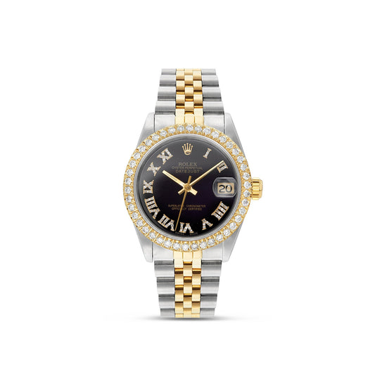 Women's Rolex DateJust 31mm Diamond Bezel 18K Yellow Gold & Stainless Steel