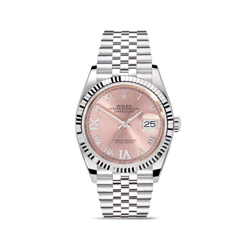 Rolex DateJust 36mm Rose Roman Jubilee