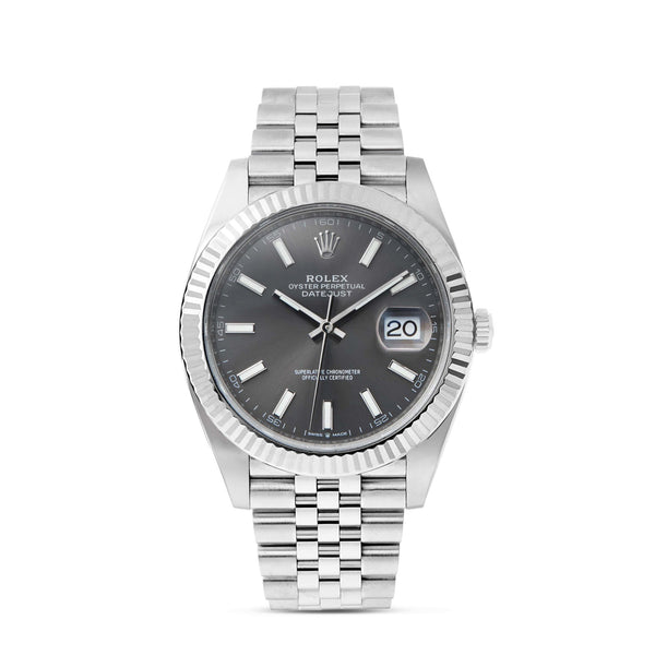 Rolex DateJust 41mm Gray Dash Jubilee