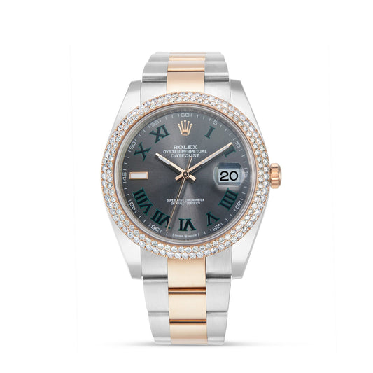 Rolex DateJust 41mm Wimbledon with Diamond bezel