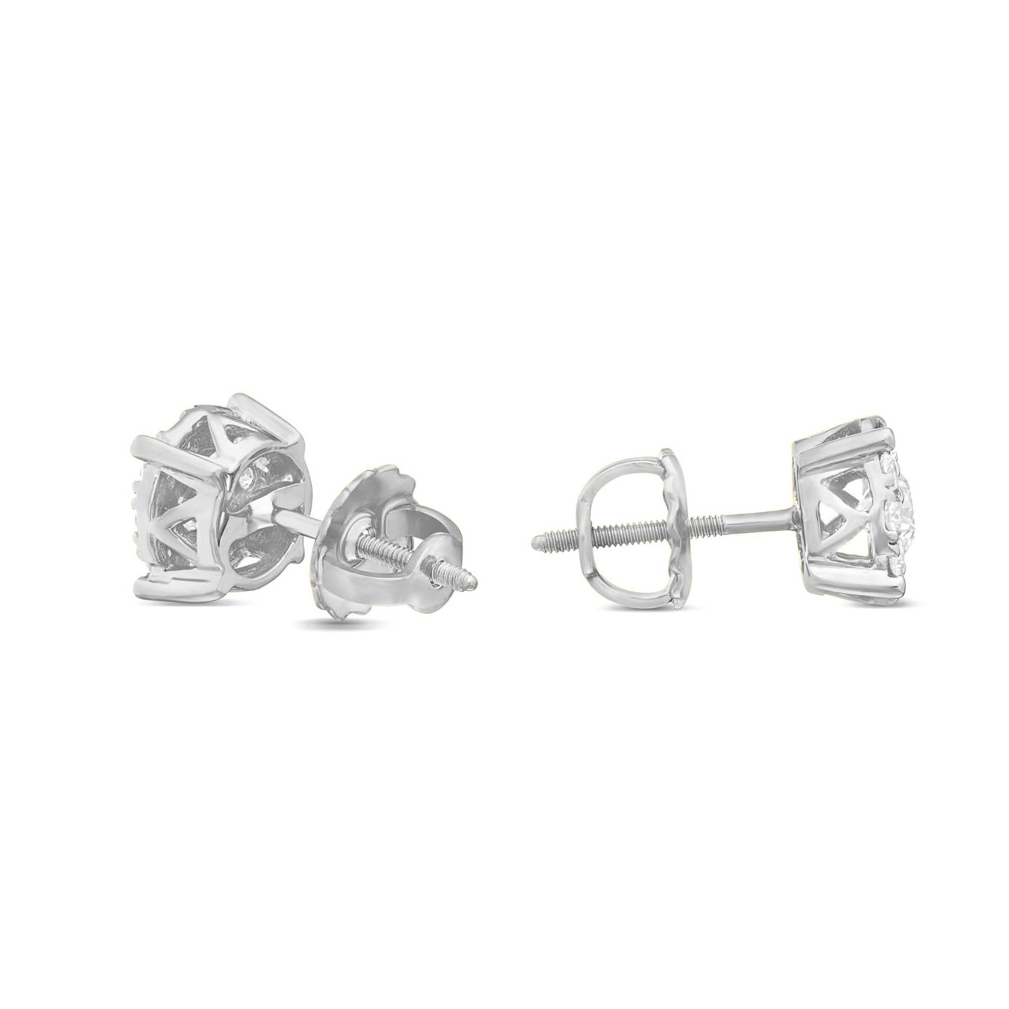 14k Yellow Gold 0.40ct Diamond Cluster Earrings – Shyne Jewelers