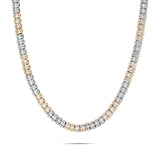 14K Gold Two Tone 21.5ctw Baguette Diamond Chain