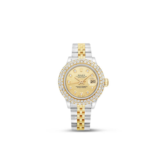 Women's Rolex DateJust 26mm Two Tone Jubilee with Diamond Bezel