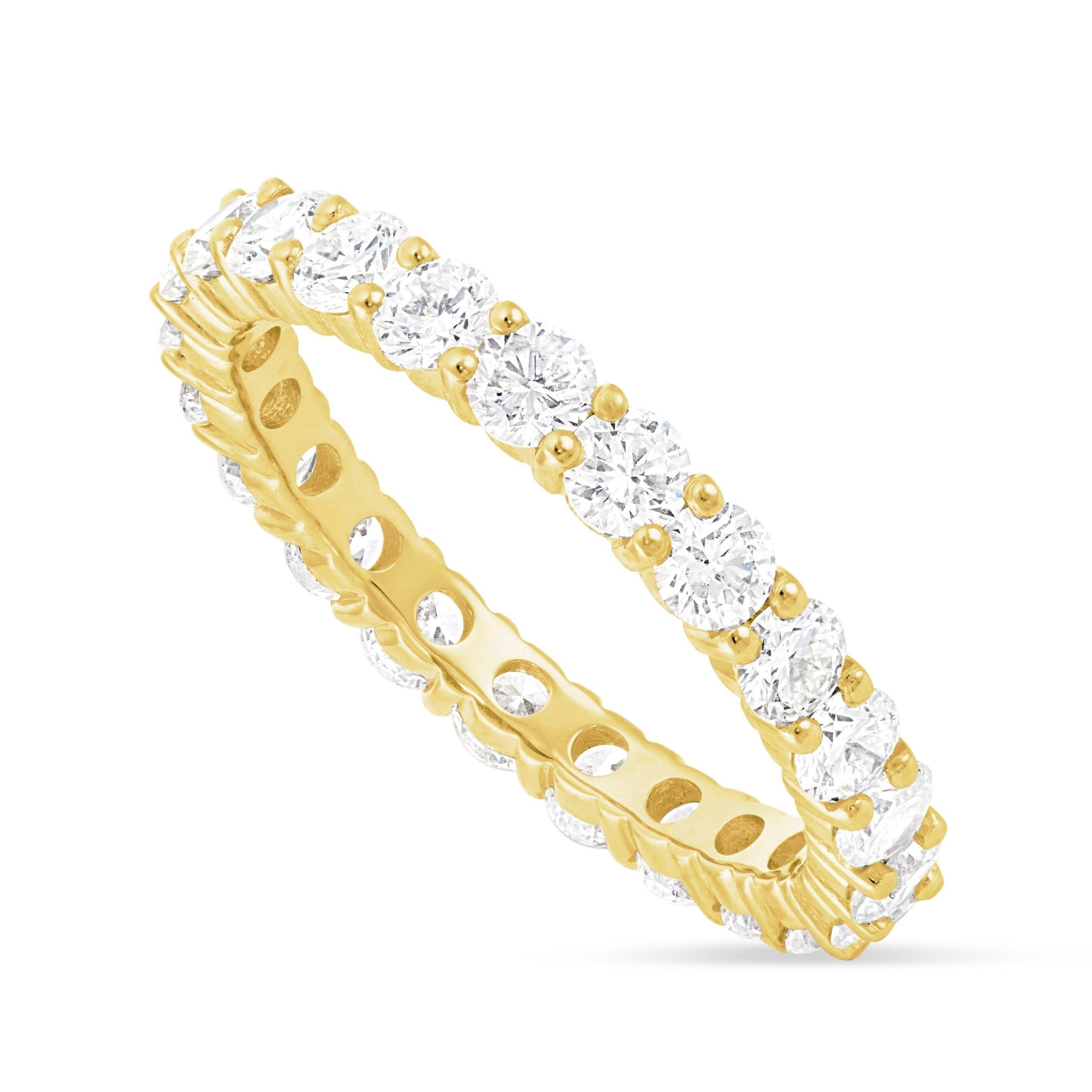 14K Gold 2.10ct Diamond Prong Set Eternity Band – Shyne Jewelers