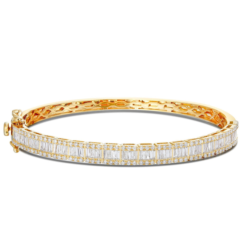 14k Yellow gold Vikings bangle bracelet 7.5