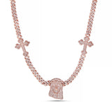 Diamond Cuban Chain with Religious Symbols - Shyne Jewelers 165-00384 Rose Gold Shyne Jewelers