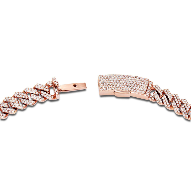 Diamond Cuban Chain with Religious Symbols - Shyne Jewelers 165-00384 Rose Gold Shyne Jewelers