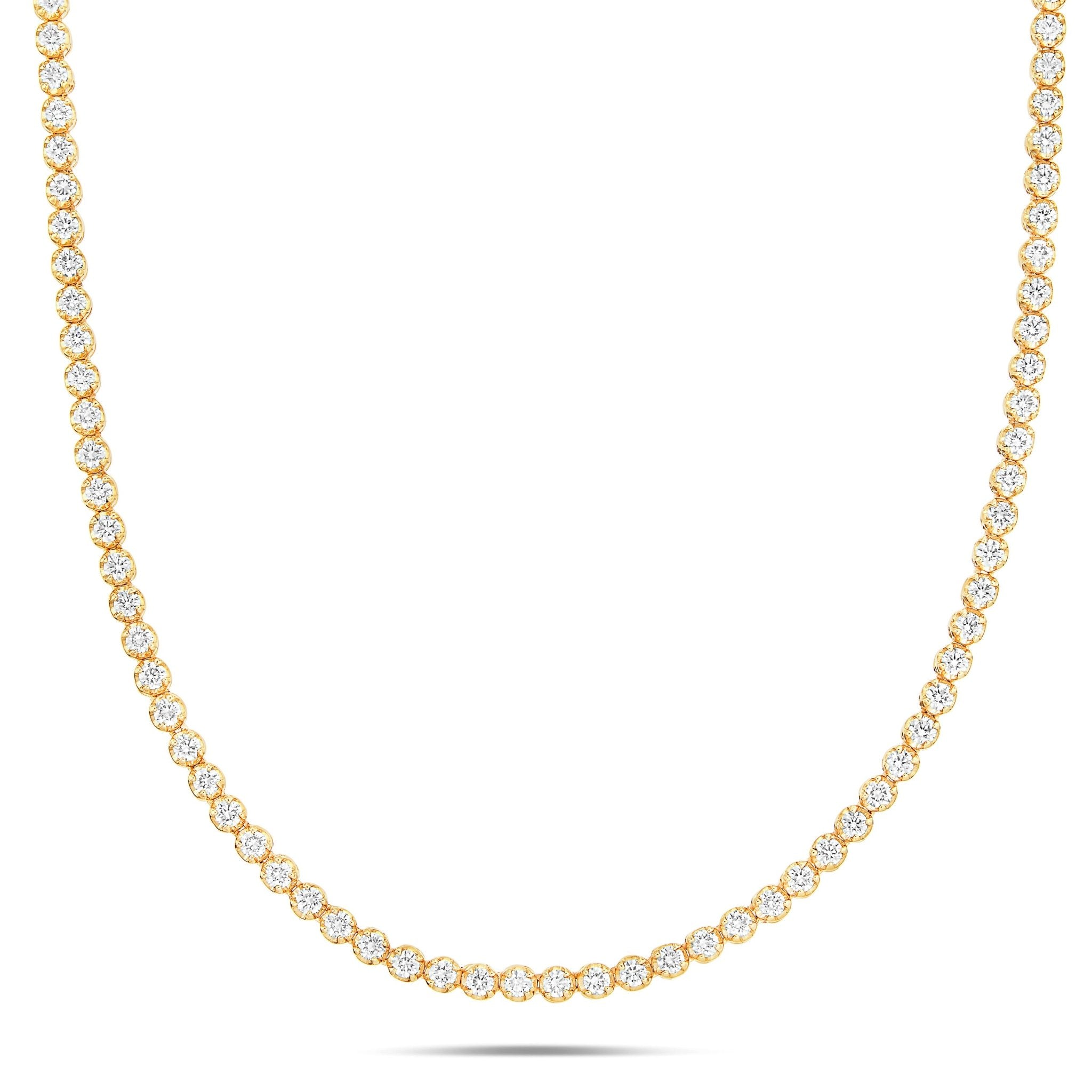 14K Gold 2.44ctw 3.5mm Diamond Tennis Chain – Shyne Jewelers