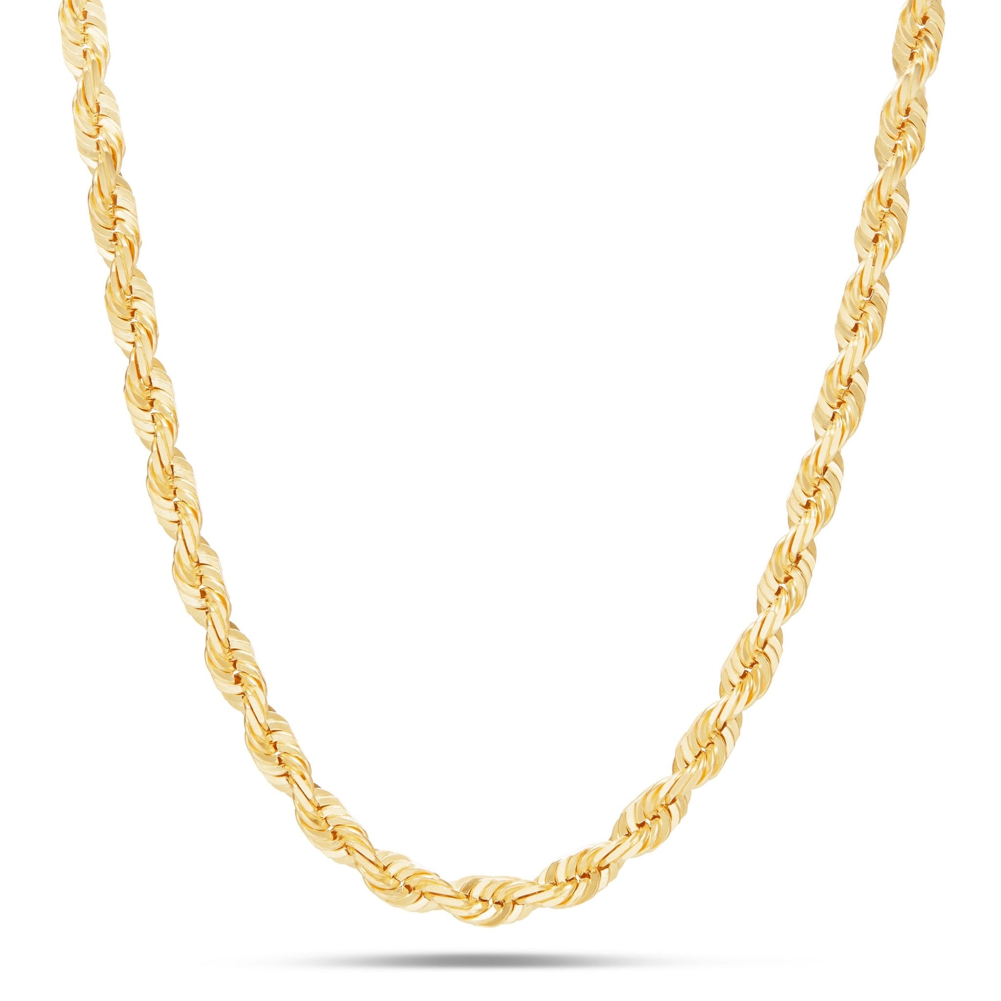 10k Solid Gold Rope Chain, 5mm – Shyne Jewelers™