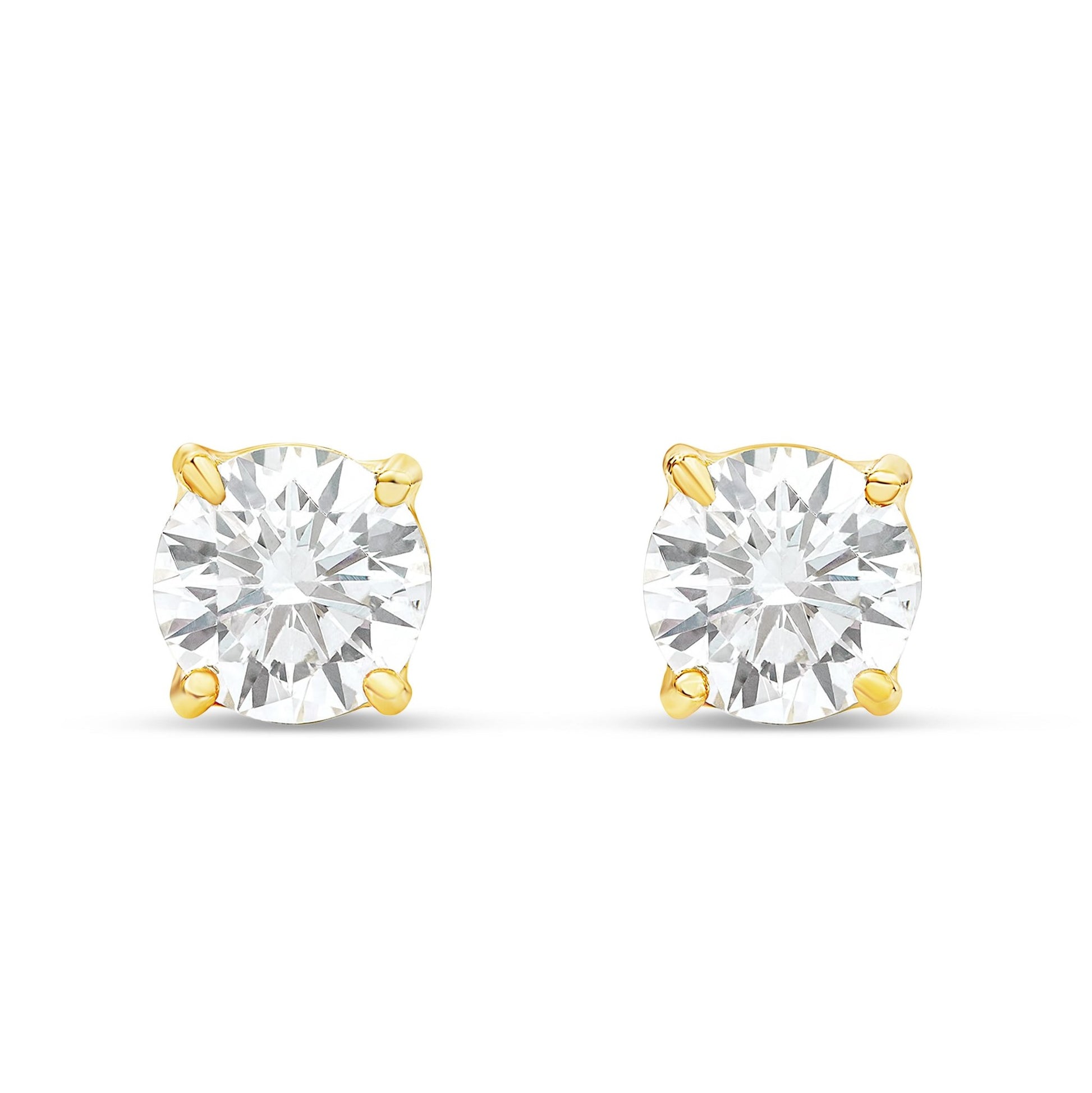 14kt Yellow LV CZ Studs