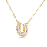 Horseshoe Diamond Necklace - Shyne Jewelers 165-00237 Yellow Gold Shyne Jewelers