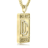 Custom Yellow Gold 3ct Diamond Dream Chaser Pendant