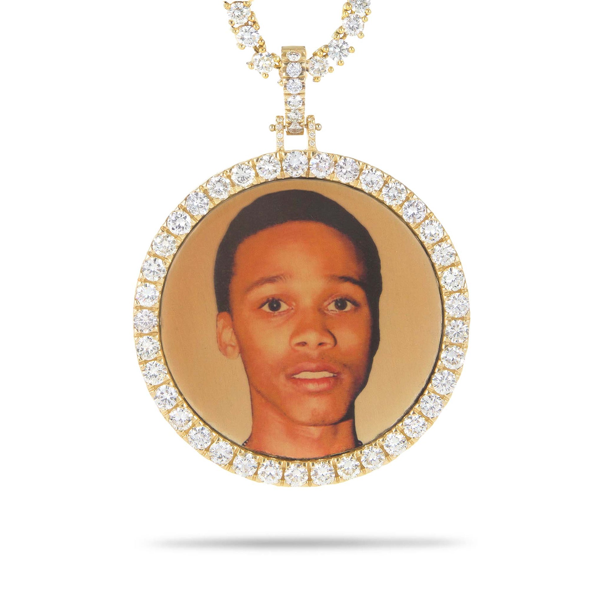 14K Gold/Silver Mini NBA Youngboy Monkey Pendant Necklace