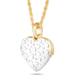 Melting Heart Diamond Pendant, Small - Shyne Jewelers Yellow & White Gold Shyne Jewelers