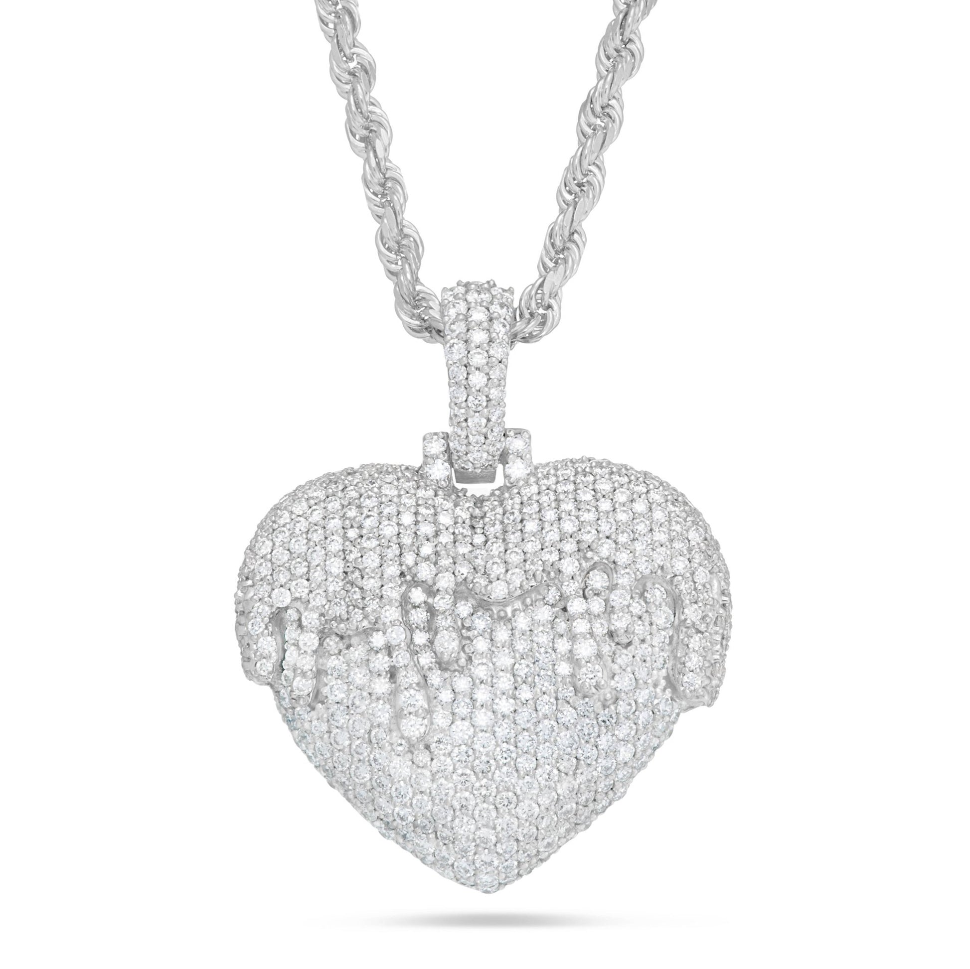 Silver Philly Love Heart Diamond Necklace