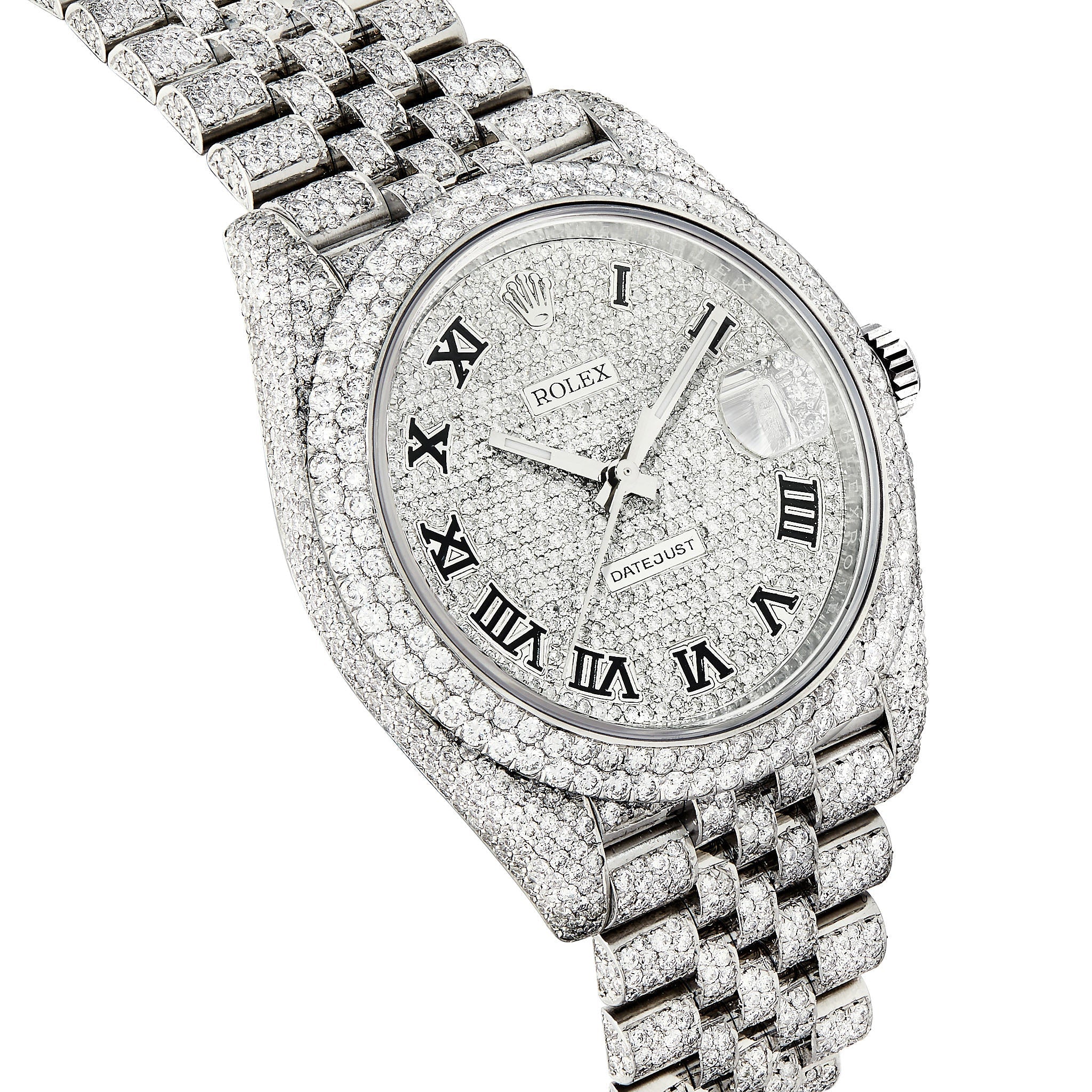 21.4ctw Full Diamond Rolex DateJust 41mm Jubilee – Shyne Jewelers™