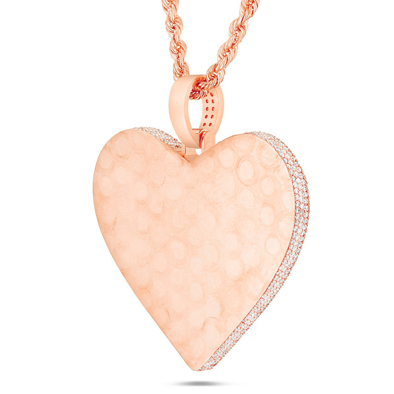 Shyne Collection Diamond Heart Pendant, Large - Shyne Jewelers Rose Gold Shyne Jewelers