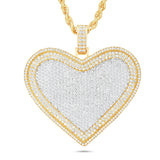 Shyne Collection Diamond Heart Pendant, Large - Shyne Jewelers Yellow Gold Shyne Jewelers