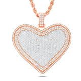 Shyne Collection Diamond Heart Pendant, Large - Shyne Jewelers Rose Gold Shyne Jewelers